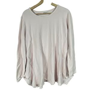 Prairie Cotton Size Large Made in USA 100% Cotton Pink Long Sleeve